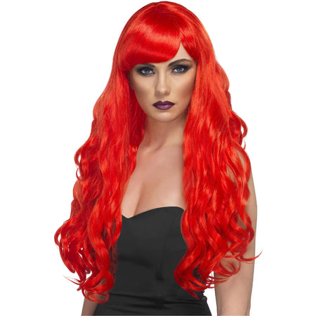 Red Desire Wig - Wavy With Fringe