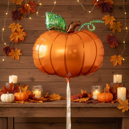 Pumpkin Satin Finish Foil Balloon - 25