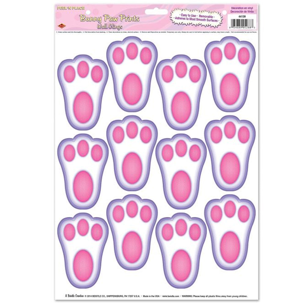 Easter Bunny Footprint Floor Stickers - Pack of 12
