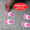 Easter Bunny Footprint Floor Stickers - Pack of 12