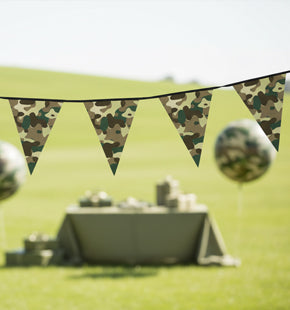 Army Camouflage Plastic Bunting - 6m