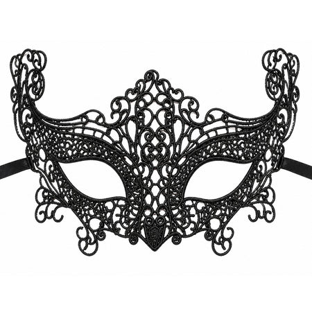 Black Lace Filigree Masquerade Eye Mask
