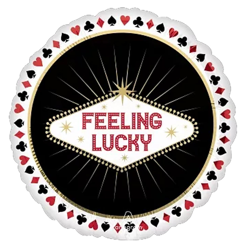 Casino Feeling Lucky Foil Balloon - 18"