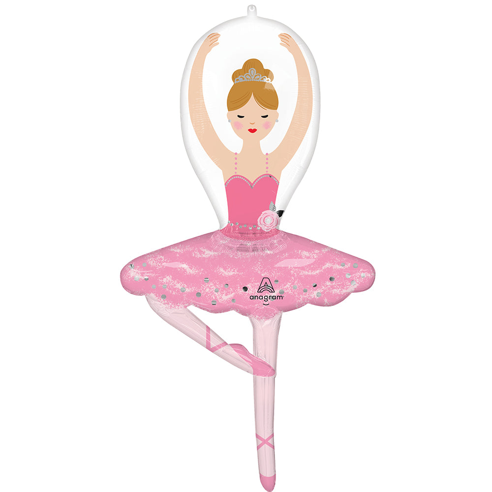 Ballerina Girl Light Hair Foil Balloon - 43"