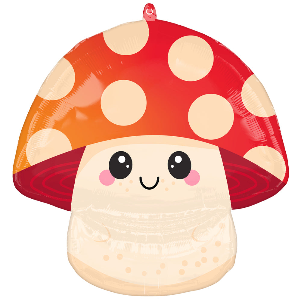 Toadstool Mushroom Foil Balloon - 23"