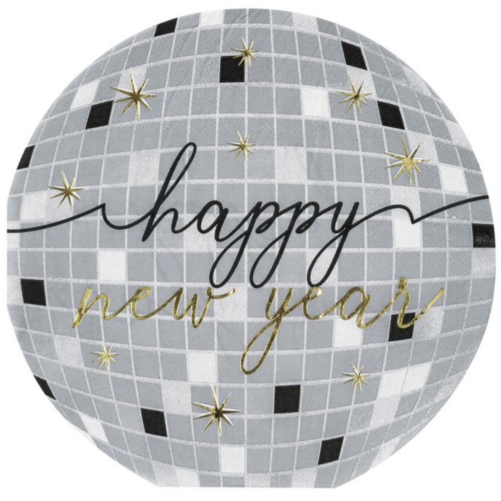 Disco Ball Happy New Year Paper Napkins - Pack of 16