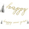 Gold Happy New Year Letter Banner With Tassels - 2.74m
