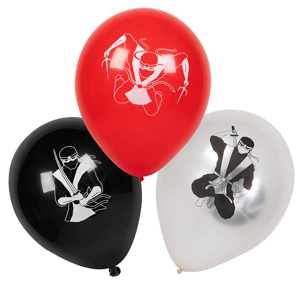 Ninja Party Latex Balloons - 10" - Pack of 6
