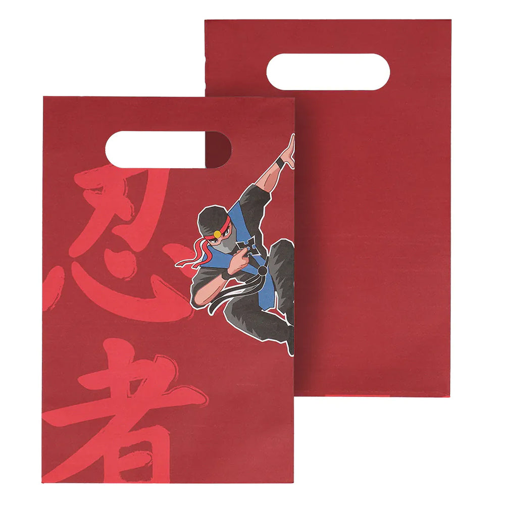 Ninja Paper Party Bags - Pack of 10