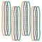 Gold, Green & Purple Mardi Gras Party Bead Necklaces - Pack of 12
