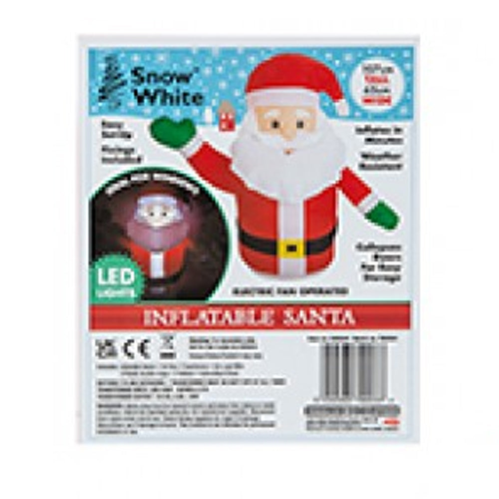 Outdoor Christmas Inflatable Santa With Lights Decoration - 1.07m