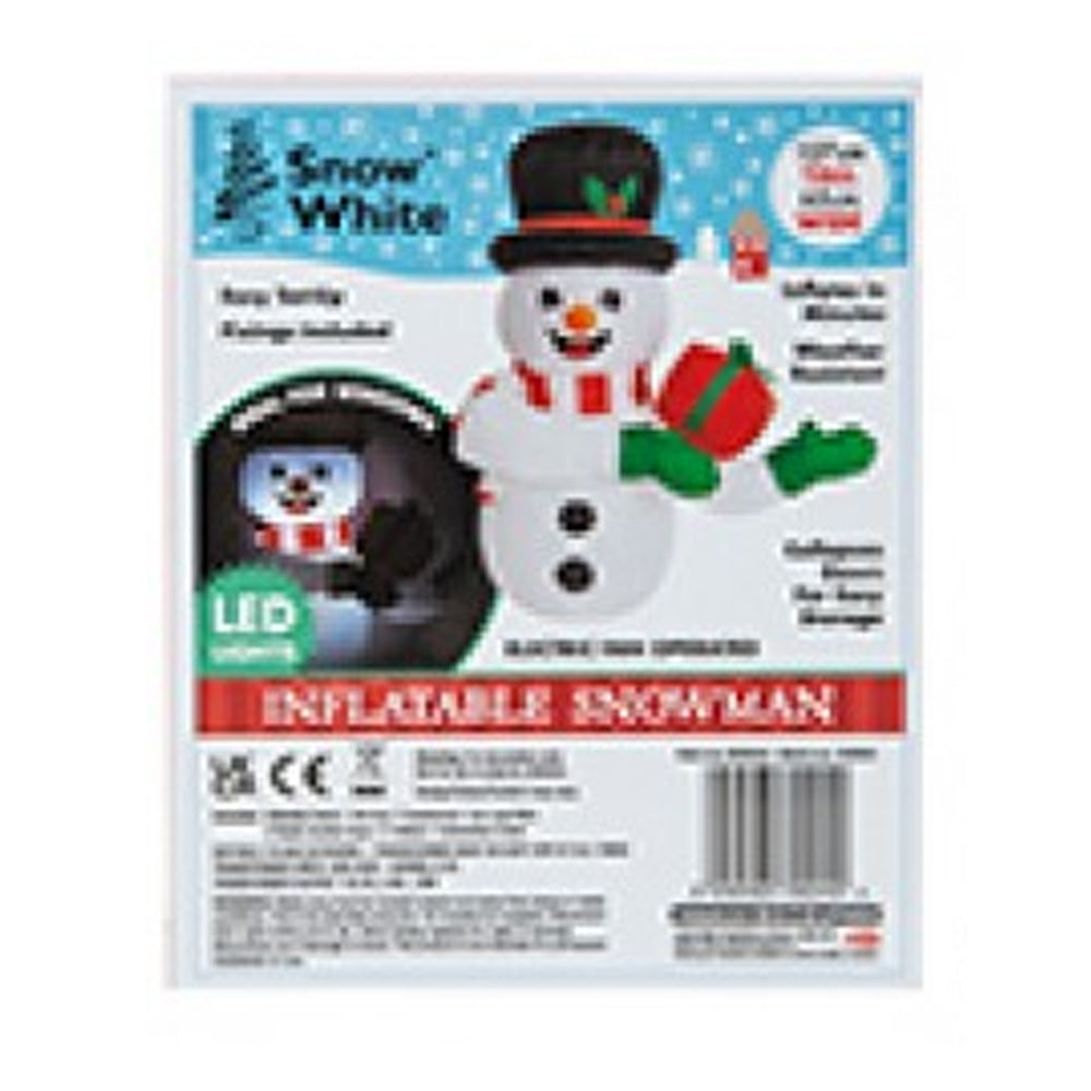 Outdoor Christmas Inflatable Snowman With Lights Decoration - 1.07m