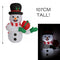 Outdoor Christmas Inflatable Snowman With Lights Decoration - 1.07m