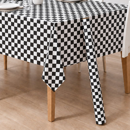 Black & White Checkered Table Roll - 30.5m x 1m