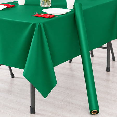 Emerald Green Plastic Table Roll - 30.5m x 1m