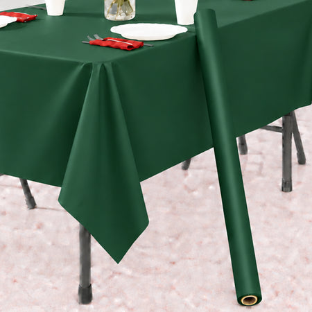 Dark Green Plastic Table Roll - 30.5m x 1m