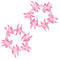Hawaiian Flower Wristbands Bracelets - 4 Assorted Colours - Set of 2