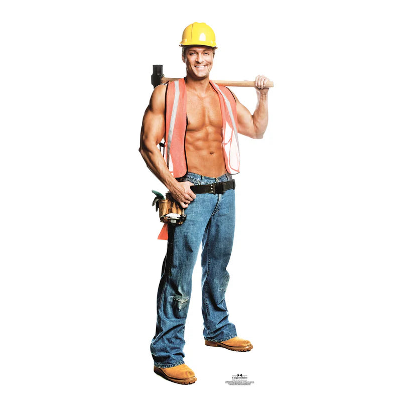 Chippendales Jeffrey Construction Worker Lifesize Cardboard Cutout - 1.89m