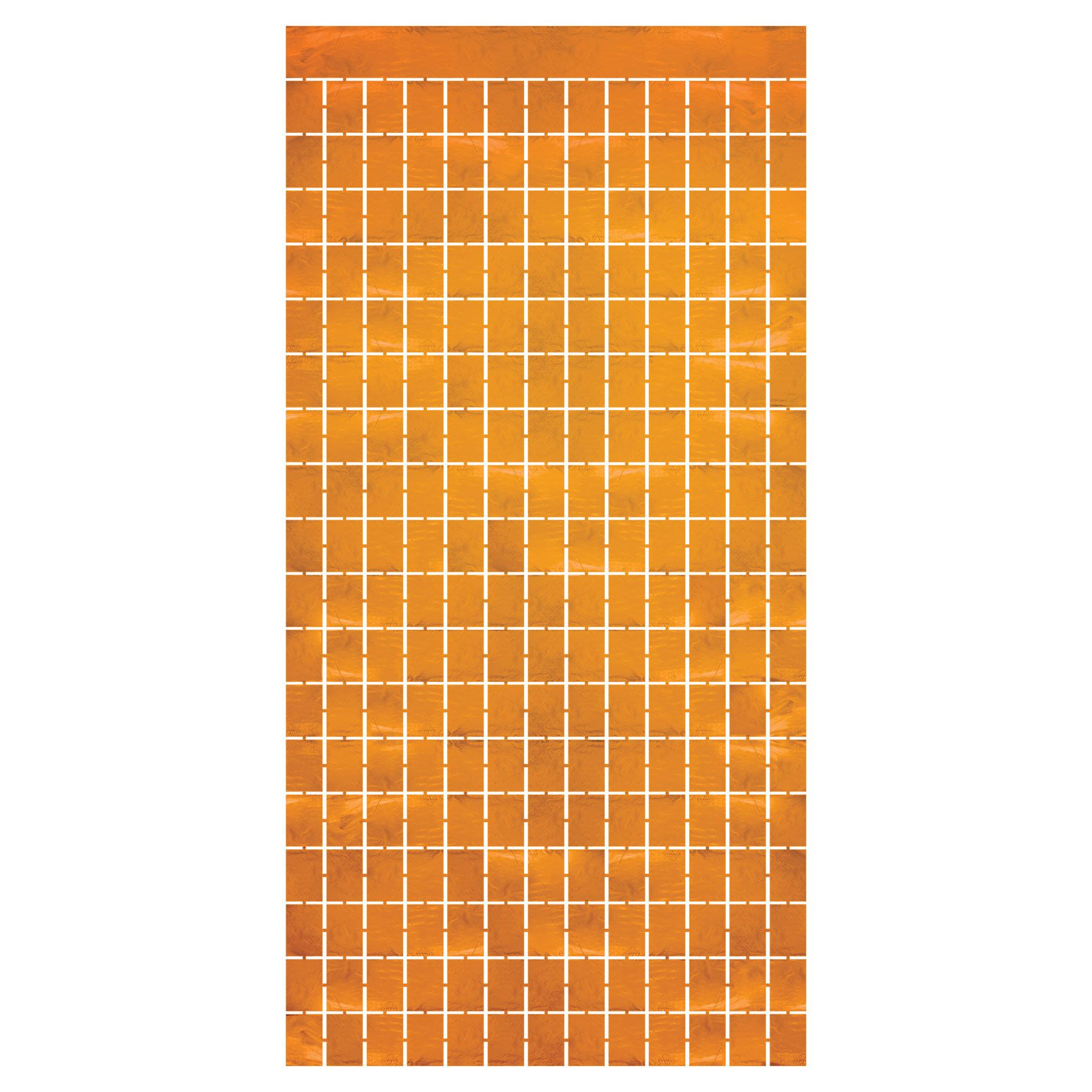 Orange Metallic Square Party Backdrop - 97cm x 1.98m