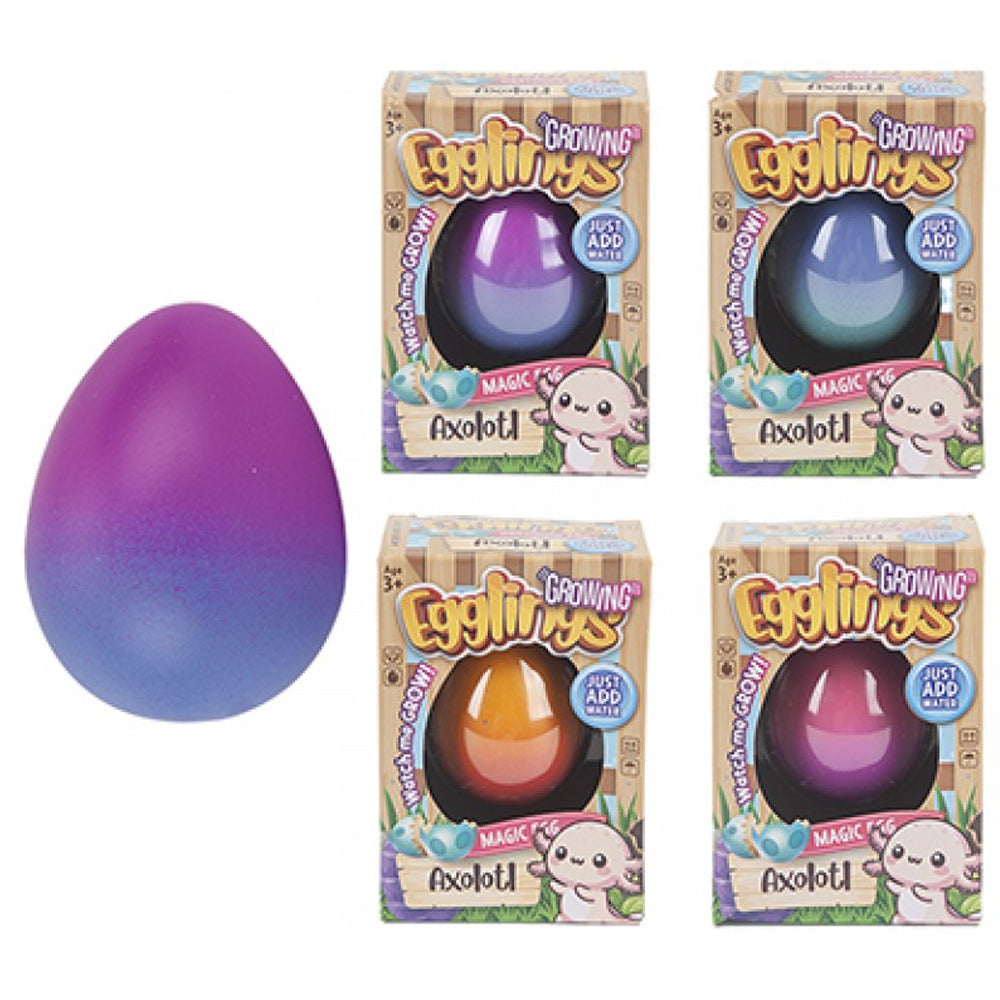 Magic Growing Axolotl in Egg Toy - 6cm - 4 Assorted Designs - Each