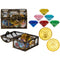 Mini Treasure Chest With Gold Coins and Jewels - 7.5cm