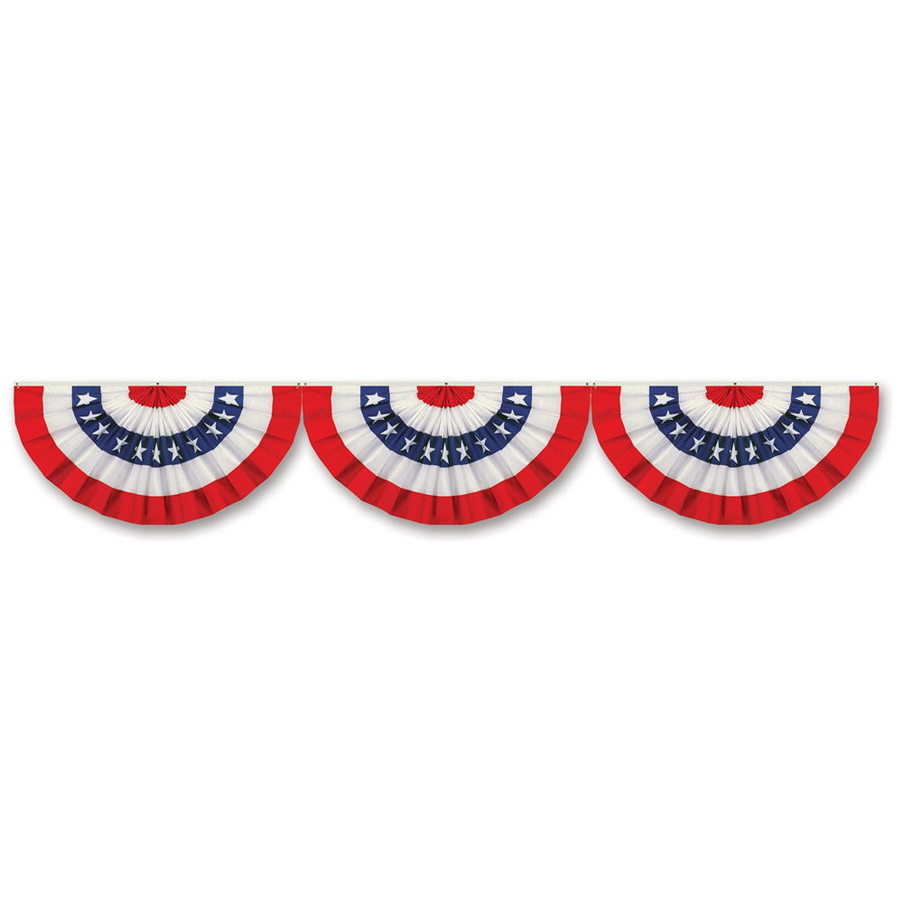 American USA Flag Paper Fan Garland Decoration - 1.8m