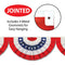 American USA Flag Paper Fan Garland Decoration - 1.8m