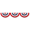 American USA Flag Paper Fan Garland Decoration - 1.8m