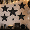 Black Star Foil Cutout Decoration – 23cm - Each
