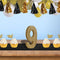 Gold Glitter Number 9 Table Decoration - 20cm