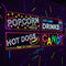 Neon Food Sign Cutouts - 53cm - Pack of 4