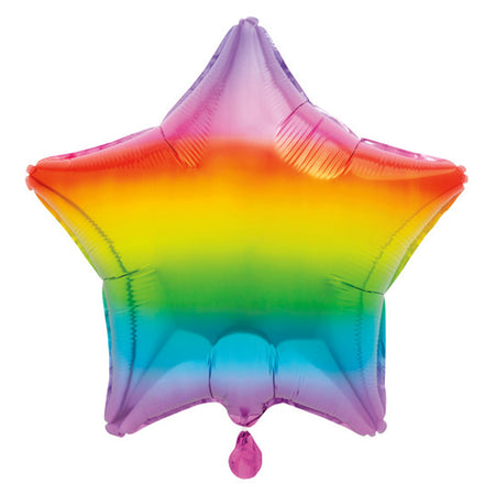 Rainbow Star Foil Balloon - 18