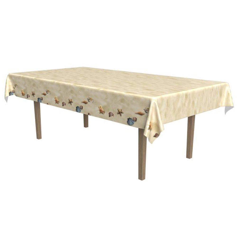 Beach Sand Plastic Tablecloth - 2.74m