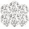 Clear Latex Balloons with Black Confetti - 12