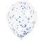 Blue Confetti Filled Balloons - 12