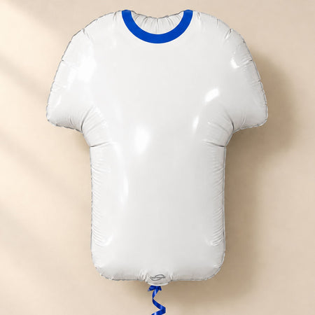 White and Blue Sports Shirt Foil Balloon - 24