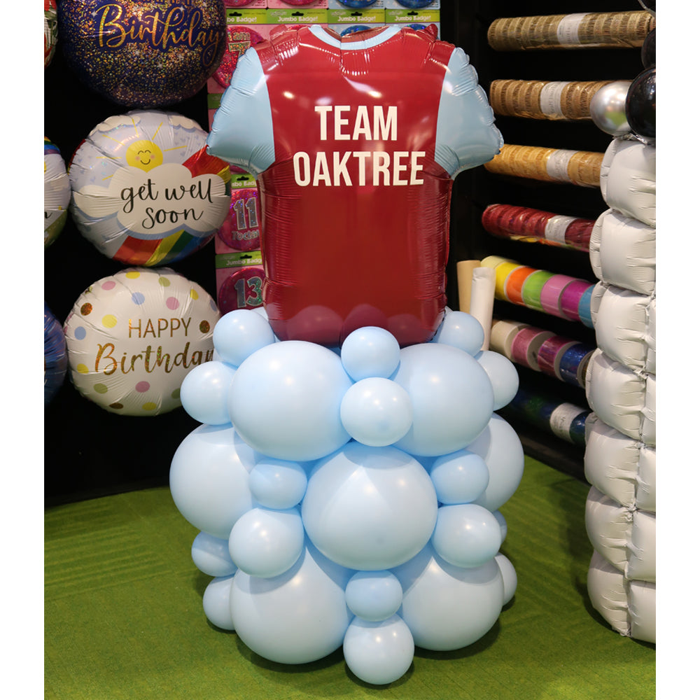 Blue and Claret Sports Shirt Foil Balloon - 24"