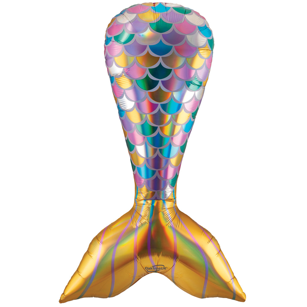 Iridescent Mermaid Tail Foil Balloon - 37"