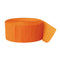 Orange Crepe Paper Streamer - 25m