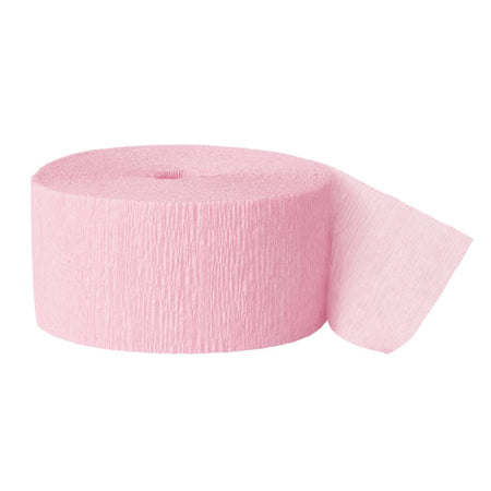 Light Pink Crepe Paper Streamer - 25m