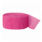Hot Pink Crepe Paper Streamer - 25m