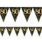 Gold Celebration 80th Birthday Prismatic Pennant Bunting - 4m