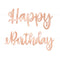 Rose Gold Happy Birthday Letter Banner - 2.13m