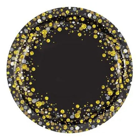 Gold Celebration Paper Plates - 9