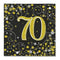 Gold Celebration 70th Birthday Paper Napkins - 33cm - Pack of 16