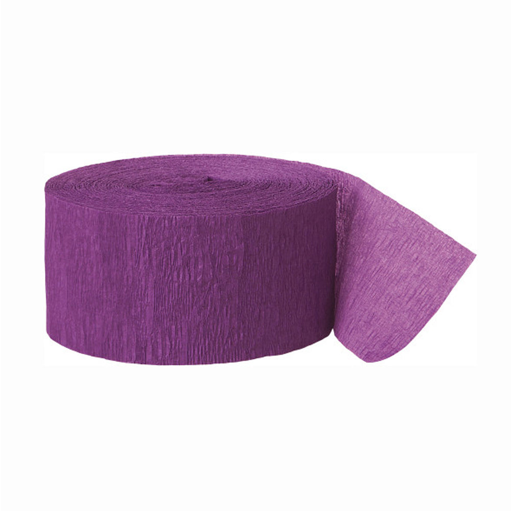 Purple Crepe Paper Streamer - 25m