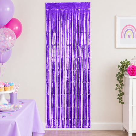 Purple Foil Door Curtain -  2.4m x 90cm