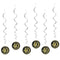 Gold Celebration 40th Birthday Hanging Swirl Decorations - 45cm - Pack of 6
