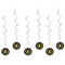 Gold Celebration 90th Birthday Hanging Swirl Decorations - Pack of 6