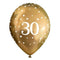 Gold Celebration 30th Birthday Latex Balloons - 11